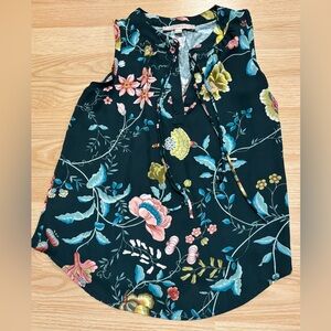 Green Floral Loft Top